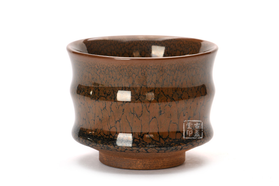 8cm               黄鹧鸪斑竹节杯             材质:建盏器型